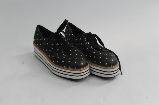 Women's Zara Striped Black/Grey Shoes Size 37