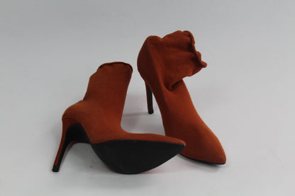 Zara Brown Basic Sock Booties Size 36