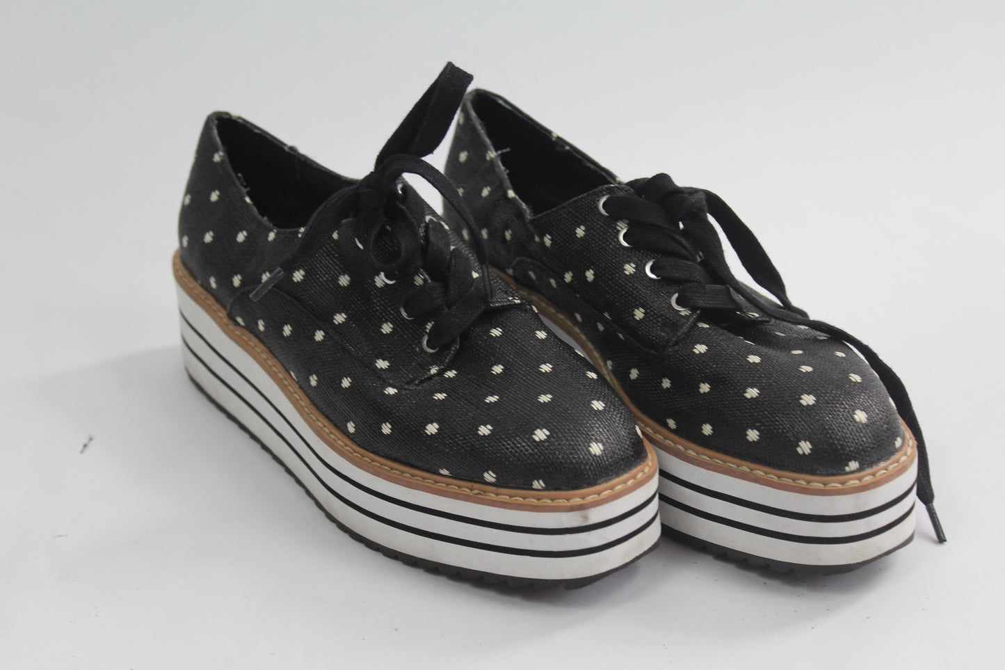 Women's Zara Striped Black/Grey Shoes Size 37