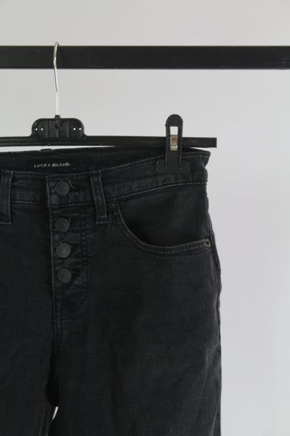 Lucky Brand Stretch Black BootCut Dark Wash Denim Size 6