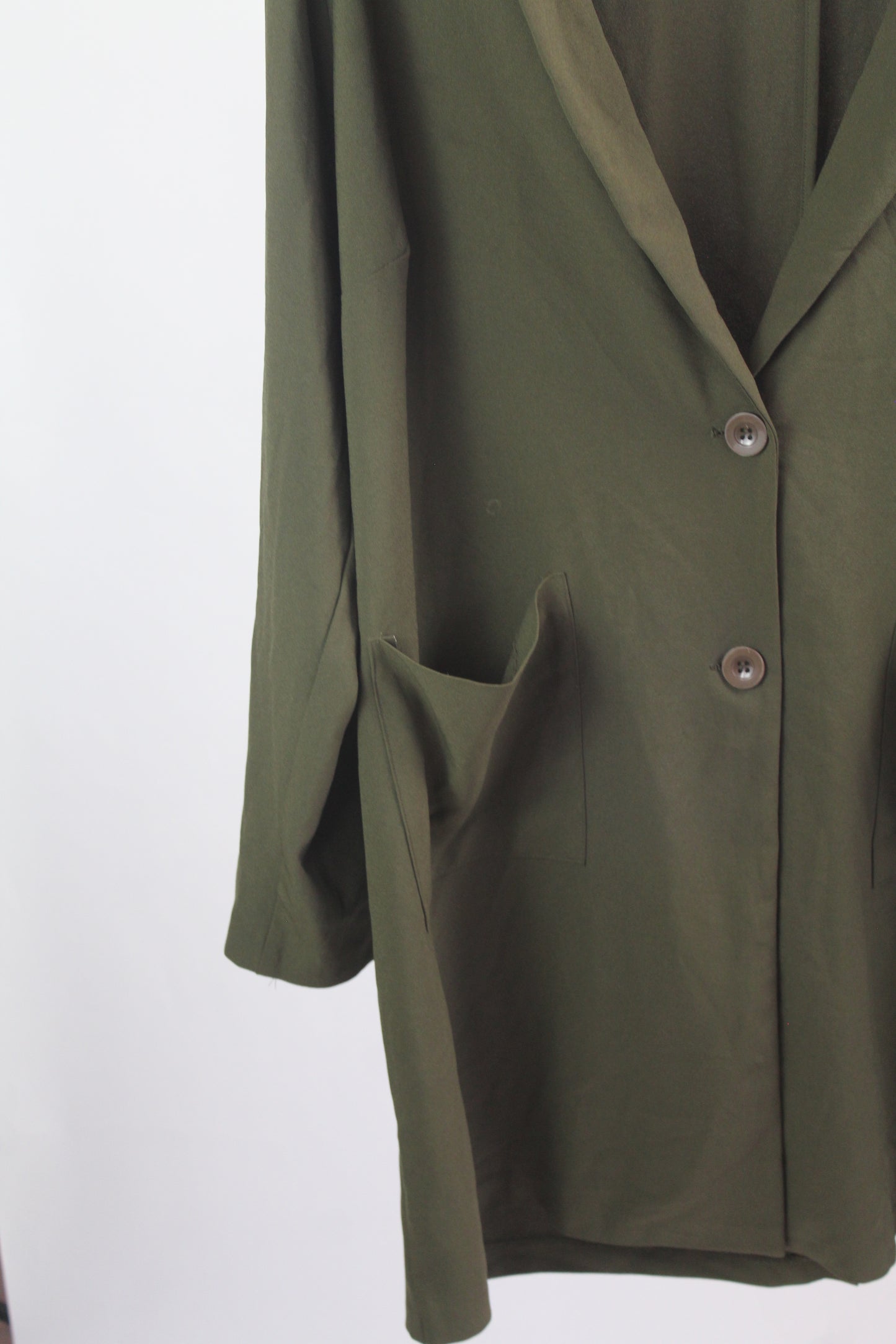 Women's Olive Green F21 Long Sleeve Formal Top Size 2X