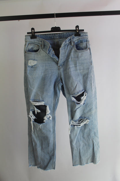 Vanilla Star Women's Light Wash Ripped Denim Jeans Size 7