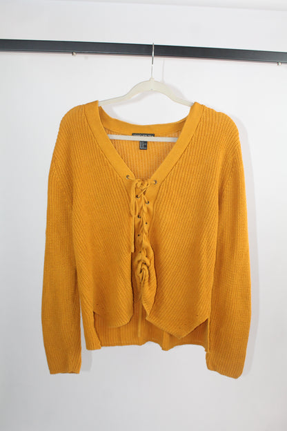 Women's Yellow Forever 21 Knit Sweater Size 1x