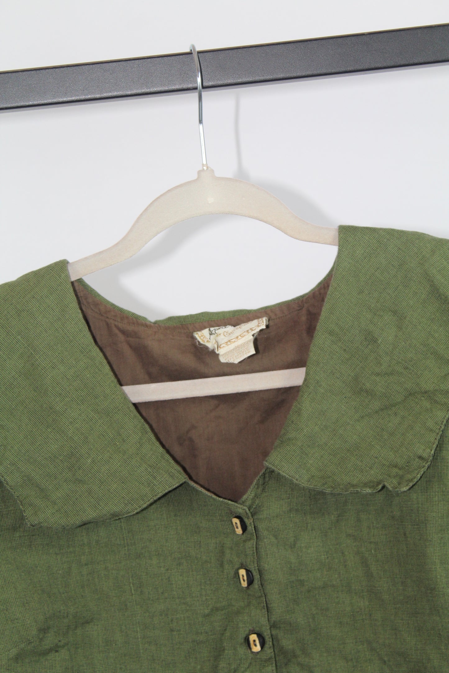 Women's Vintage Green April Cornell Long Sleeve Top Size Medium
