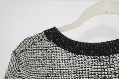 Women's Cropped Black/White Cardigan Size Small