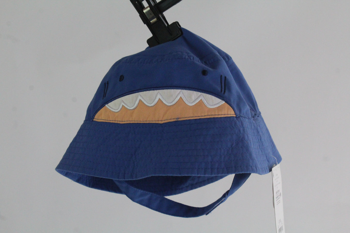 Boys Baby Blue Shark Bucket Hat 12-18M