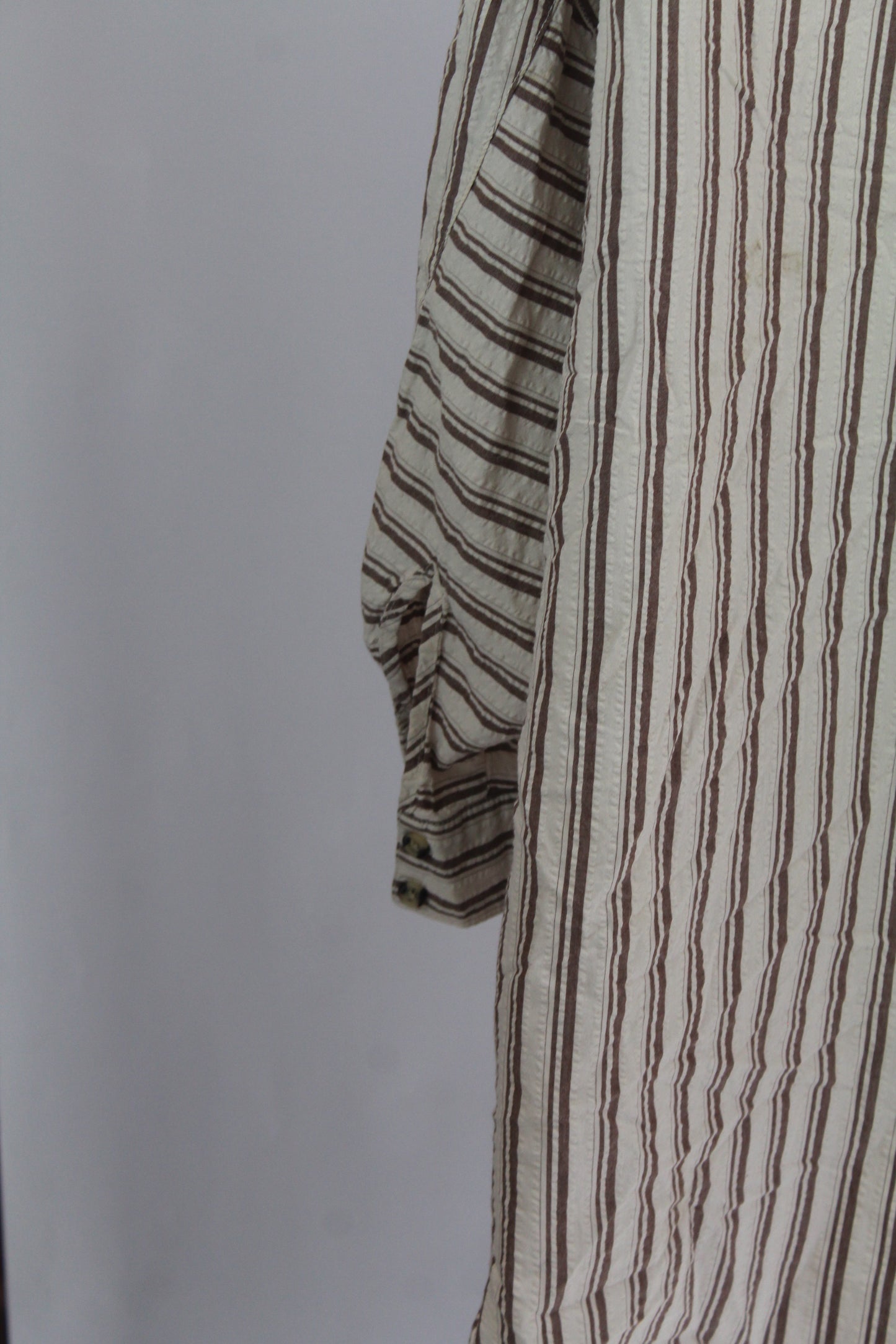 Women's Brown/White Long Sleeve Top Size Medium