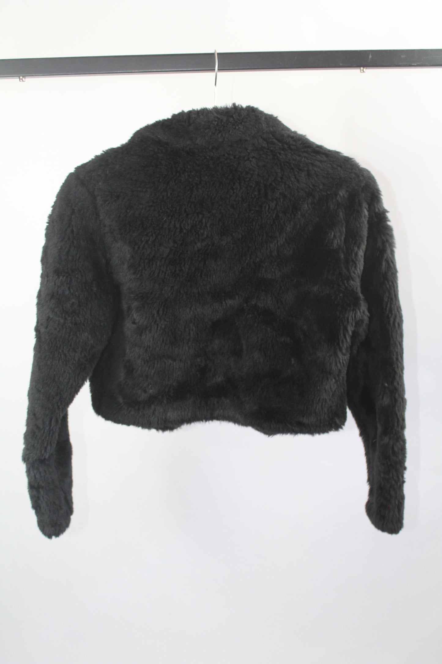 Women's Black Fur Sweater Size Large