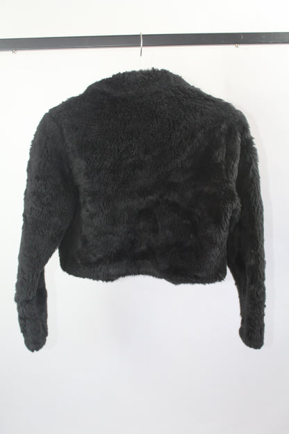 Women's Black Fur Sweater Size Large