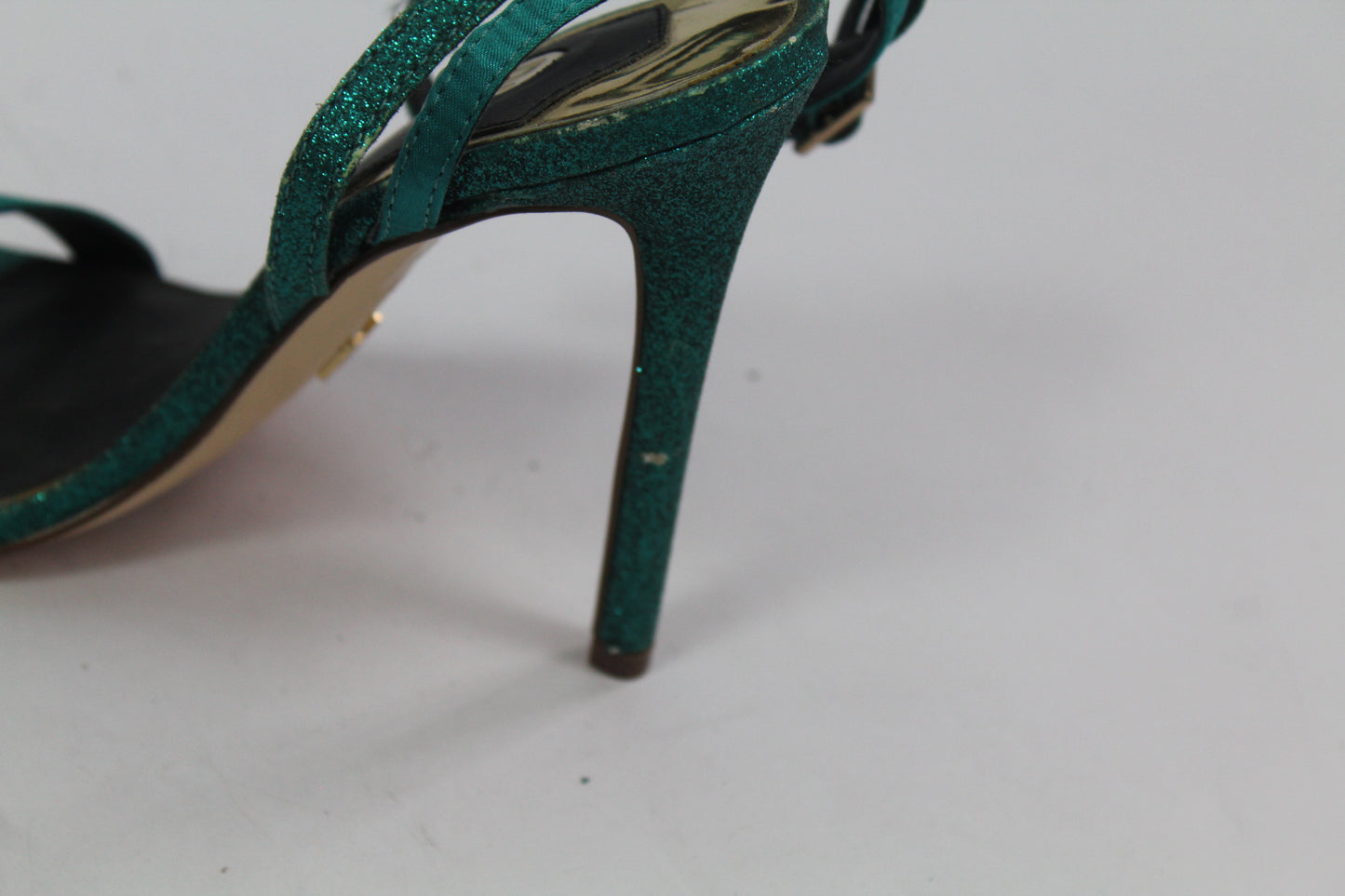 Women's Teal Strap Sparkly Heels Size UK 37 US 6.5/7