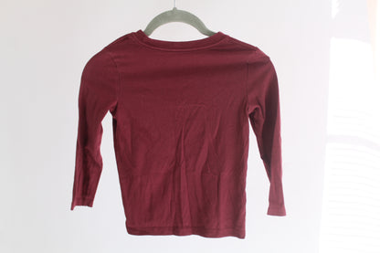 Boys Cat & Jack Burgundy Dino Shirt Size 4T