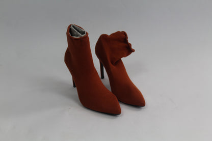 Zara Brown Basic Sock Booties Size 36