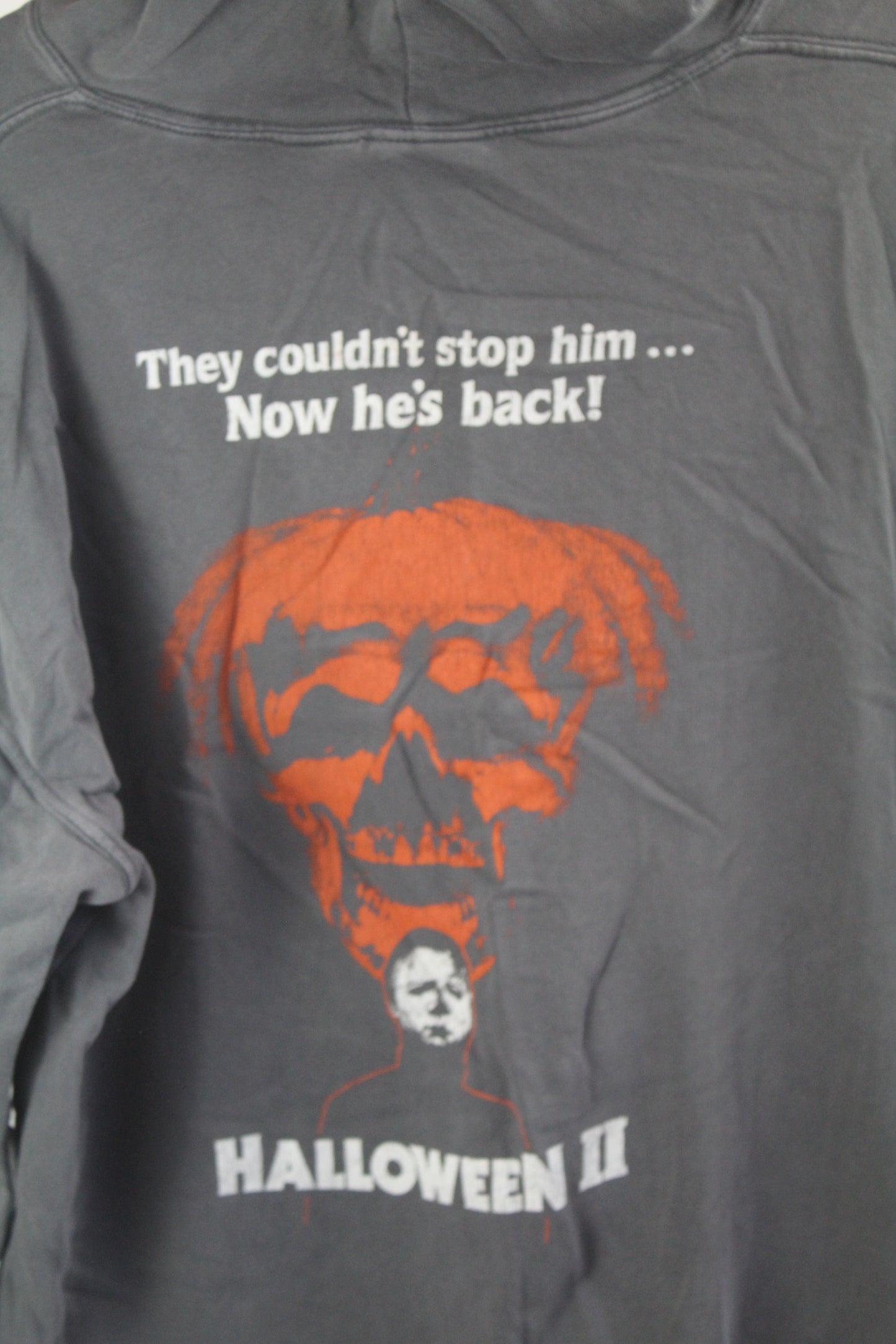 Women's Grey Halloween Hoodie Size Large