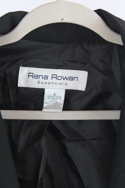 Women's Vintage Black Padded Blazer Rena Rowan Size 8
