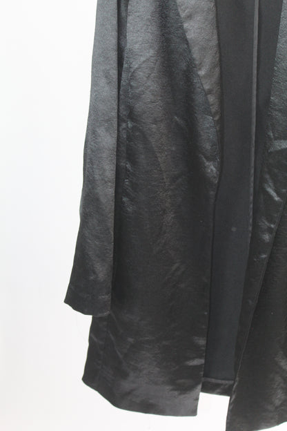 Women's Long Black Satin Cardigan Forever 21 Size Medium
