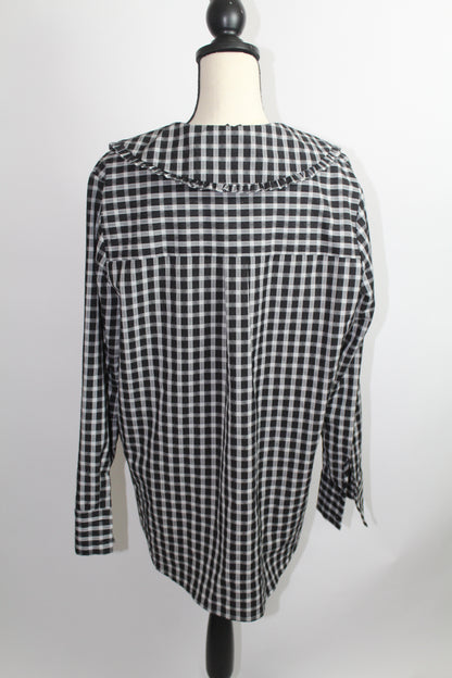 Women’s English Factory Black & White Plaid Dress – Size Medium