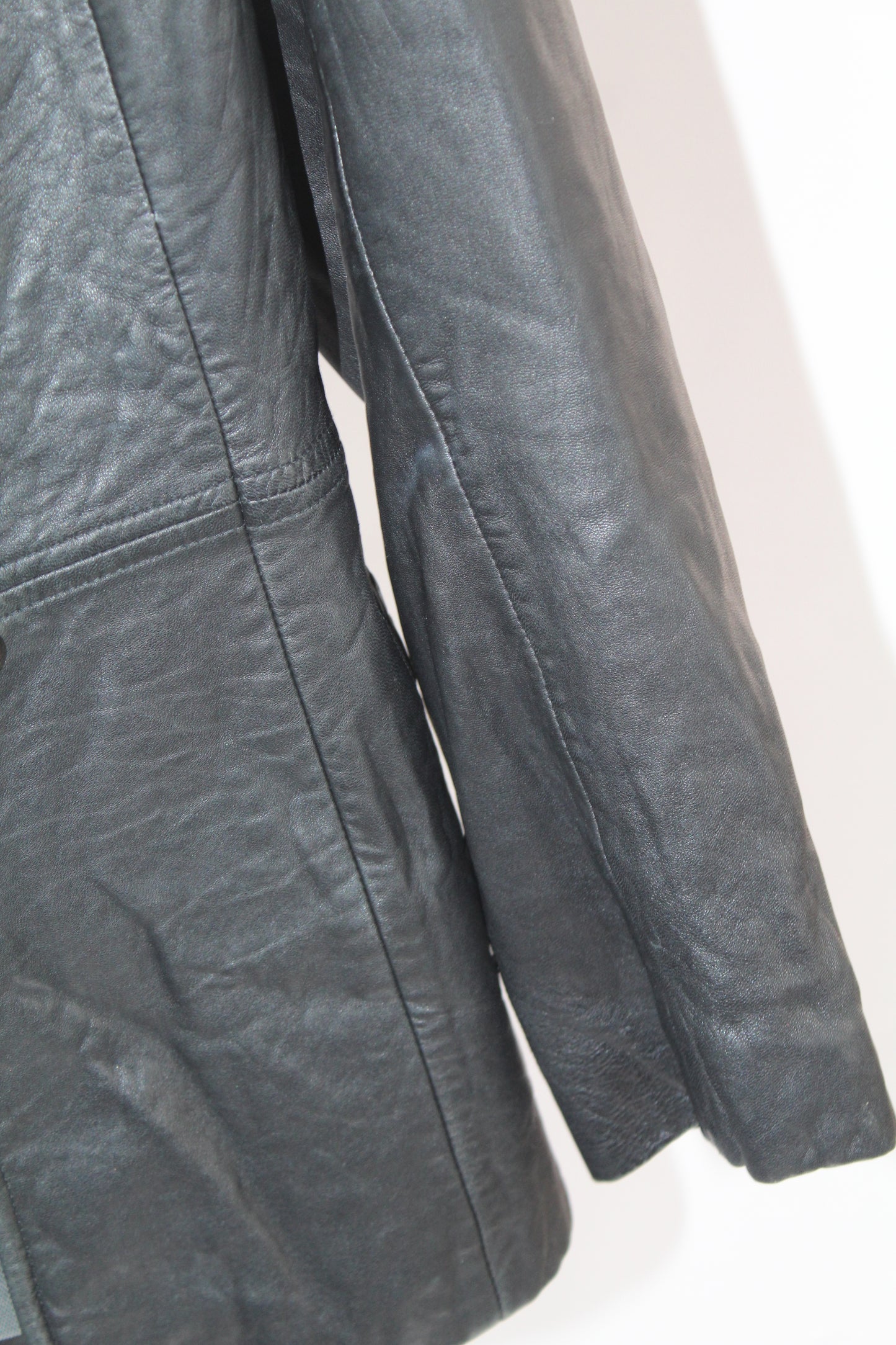 Women's Black Leather Kenneth Cole Reaction Jacket XS