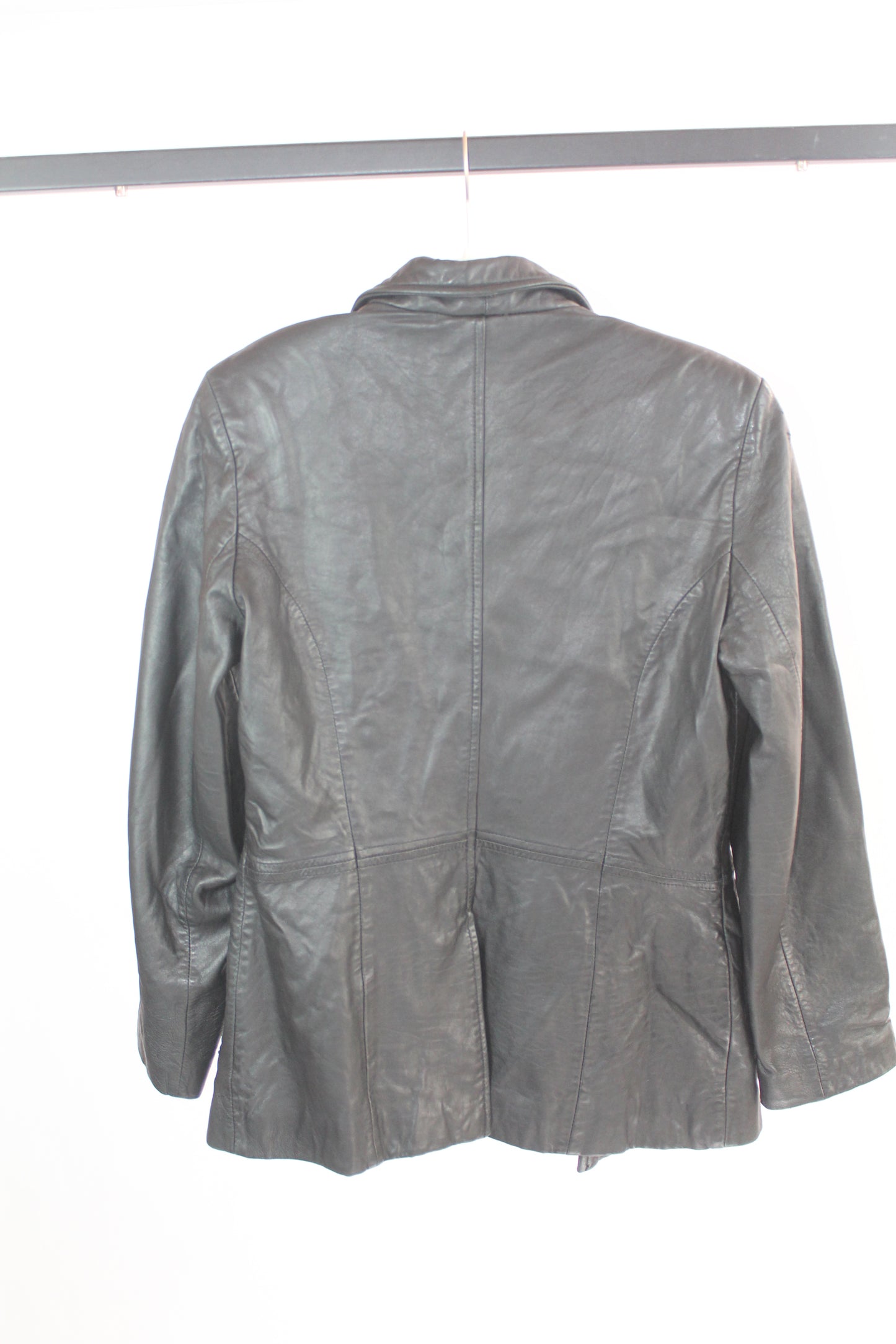 Women's Black Leather Kenneth Cole Reaction Jacket XS