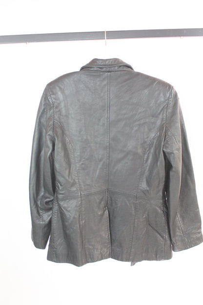 Women's Black Leather Kenneth Cole Reaction Jacket XS