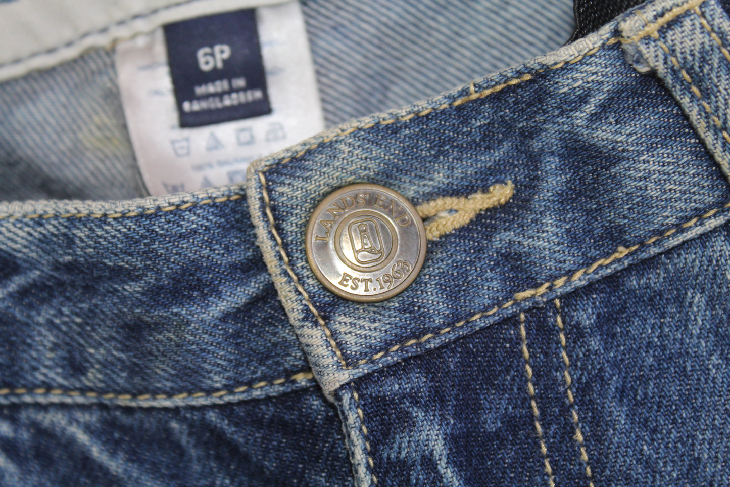 Vintage Women's Land's End Denim Pants Size 6