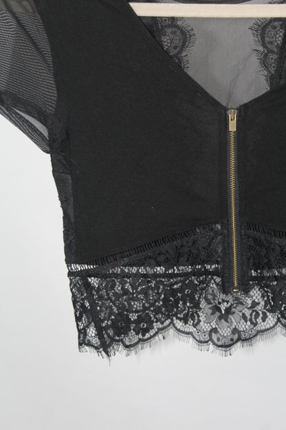 Women's Express Black Crop Top Size XS