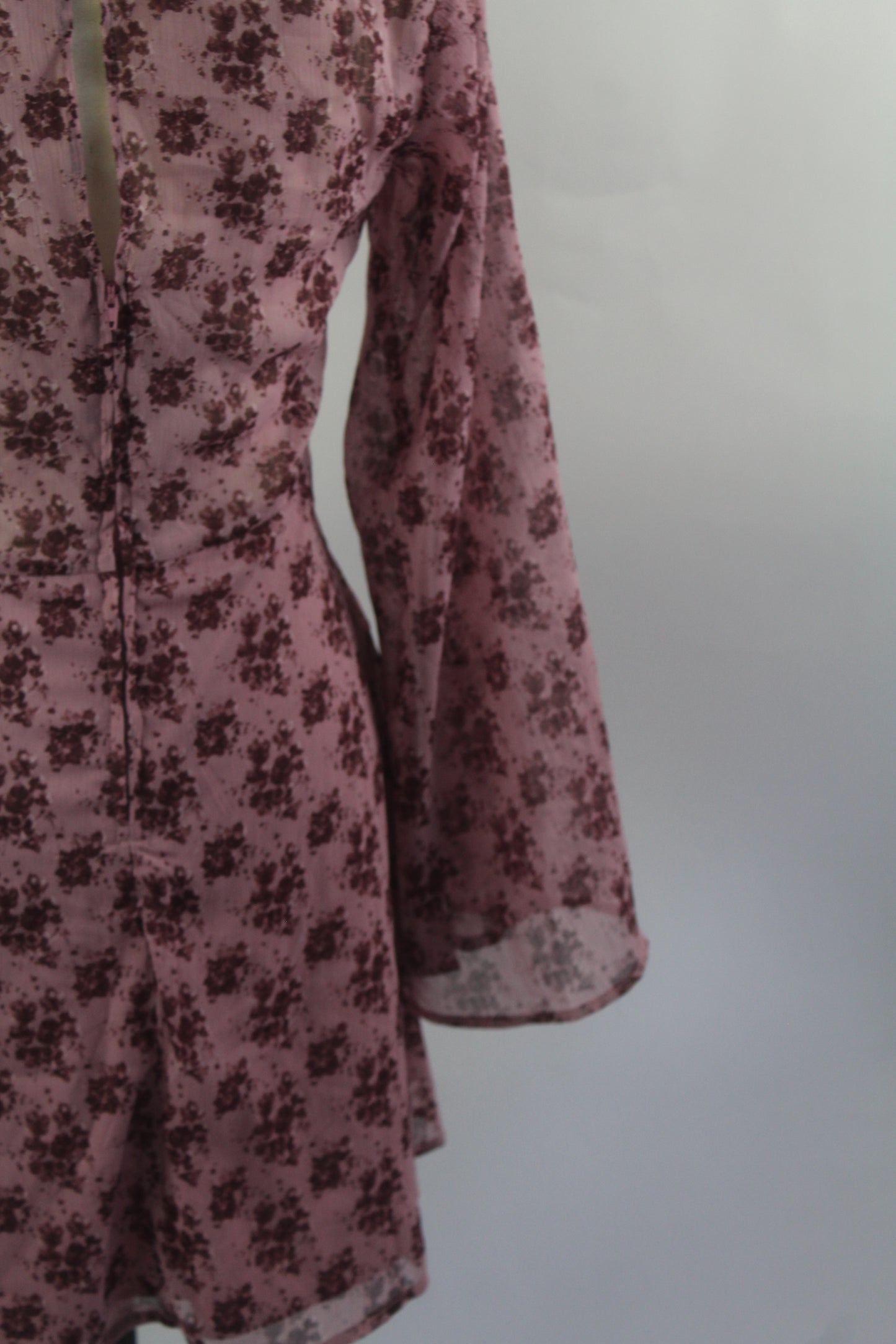 Women's Purple Floral Mini Dress Size Medium