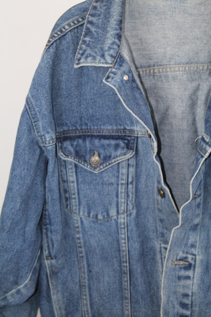 Women's Vintage Denim Jacket Sized Medium Oversized Fit