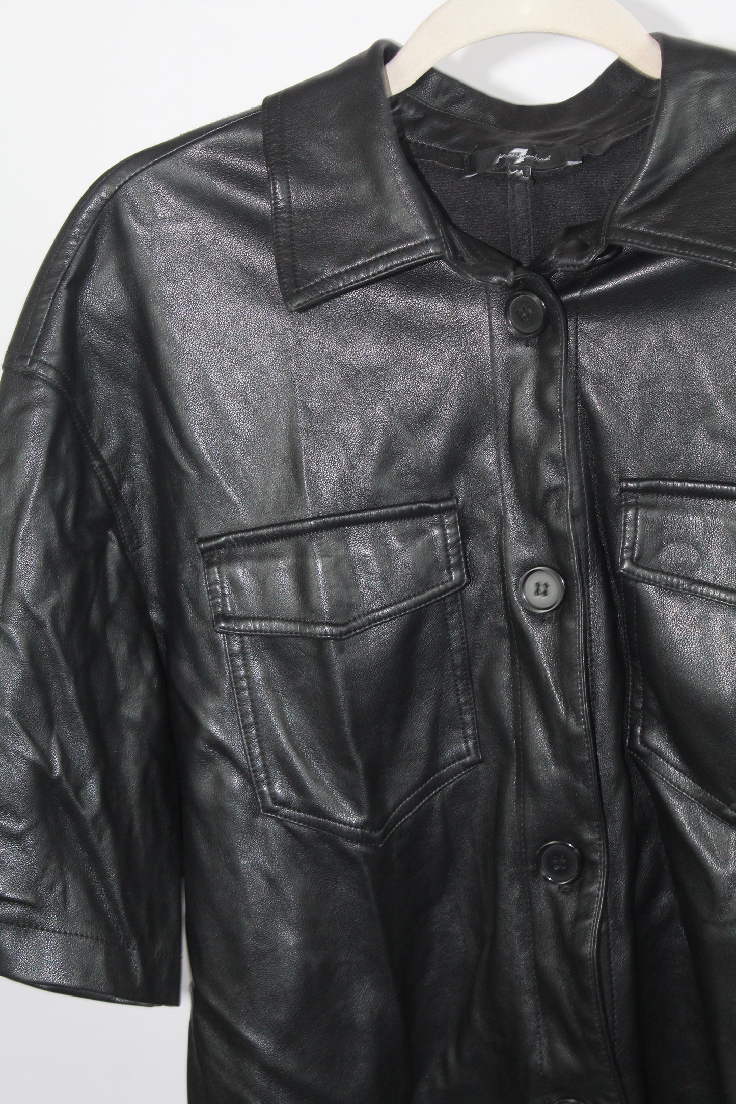 7 for Man Kind Women's Black Pleather Dress Size Medium