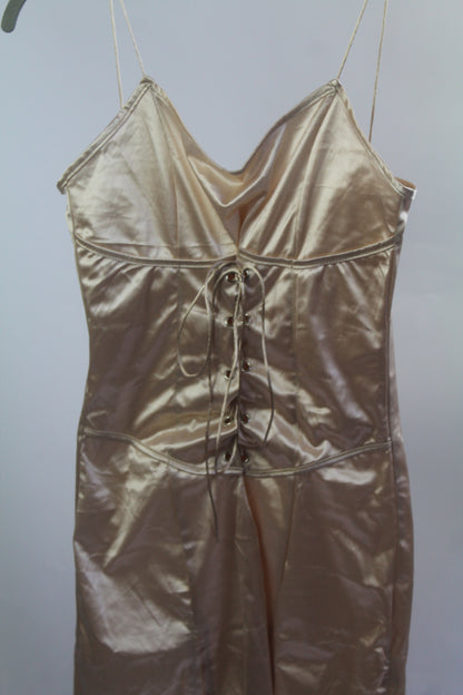 Silk Cream Women's Mini Dress Size Medium