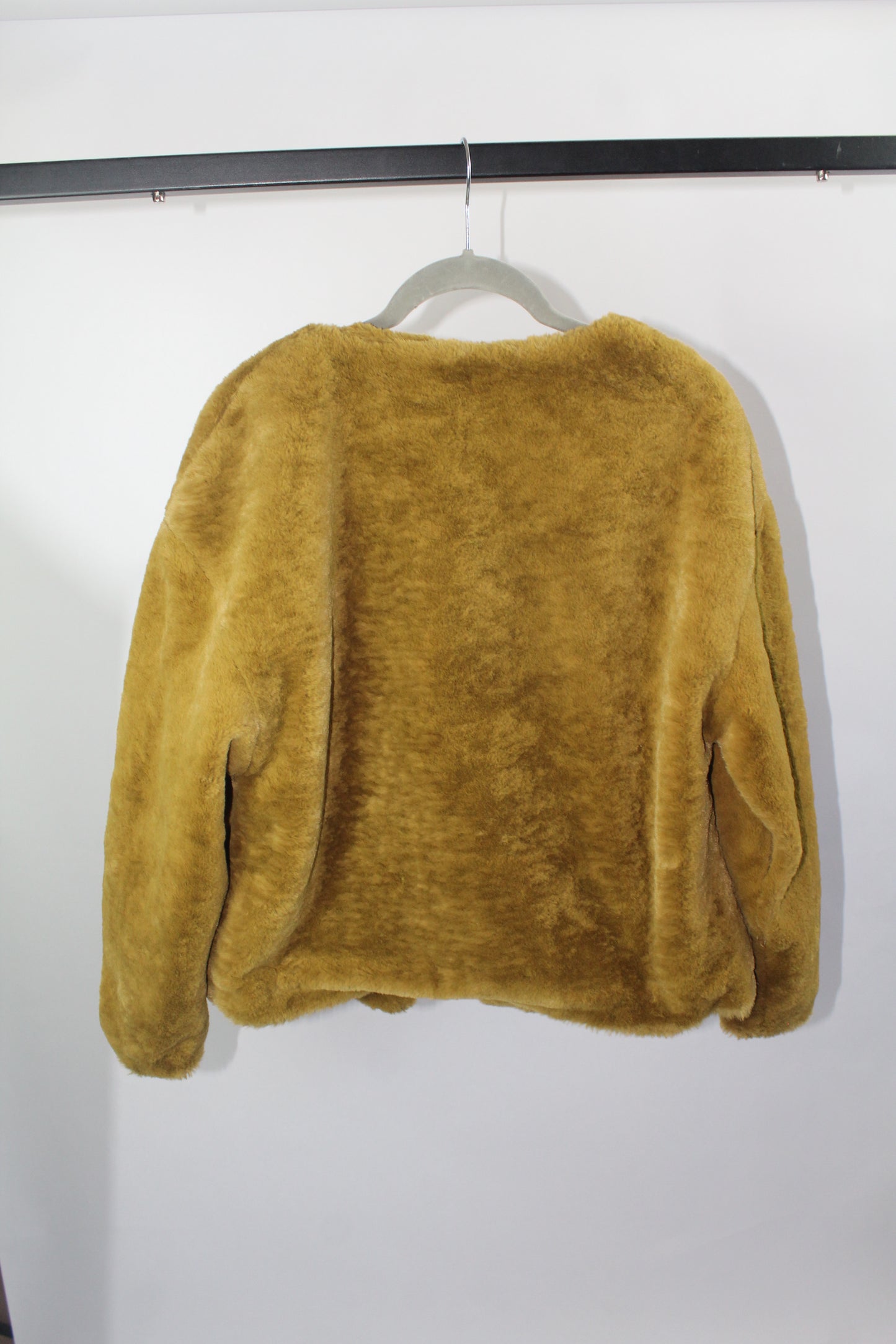 Women's Zara Golden Faux Fur Jacket Size XS