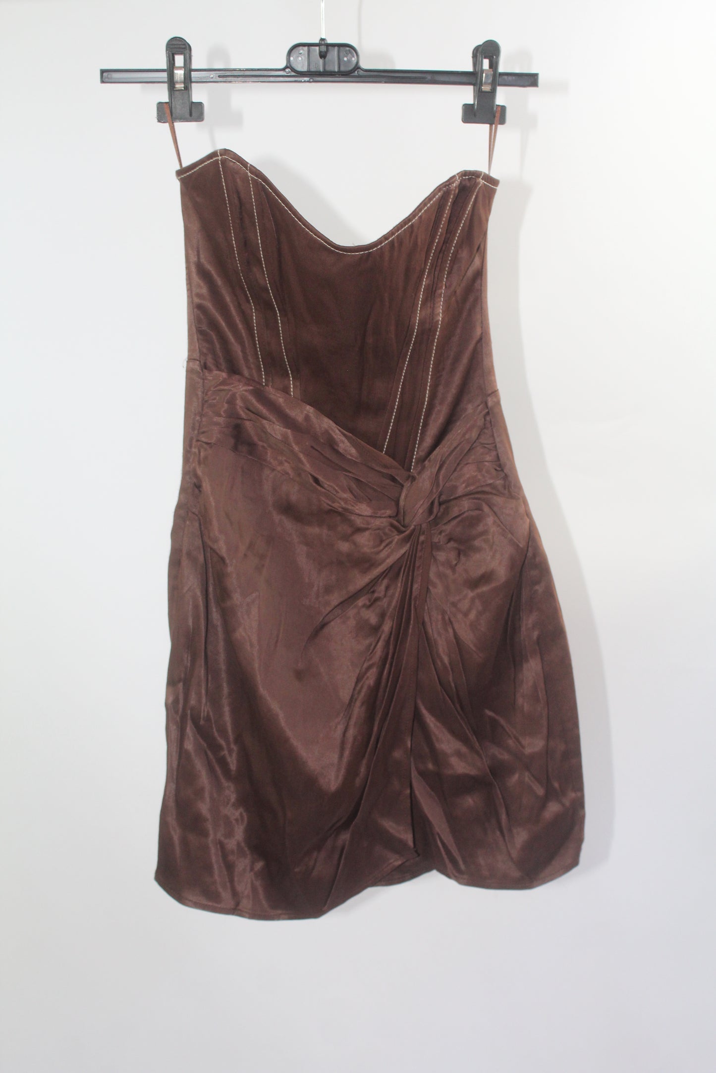 Zara Silk Brown Mini Dress New With Tags Size XS