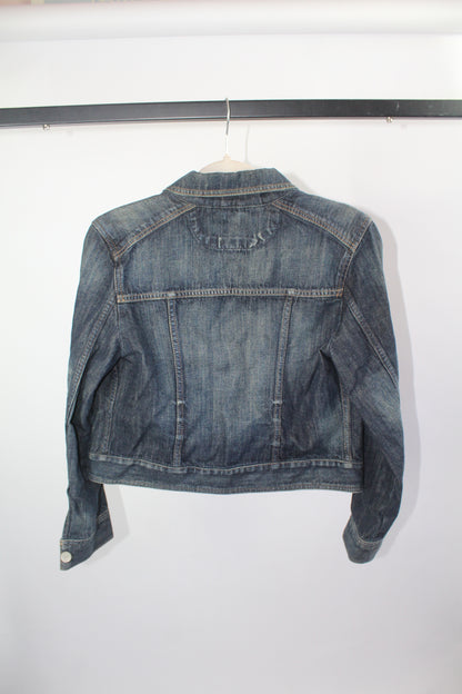 Women's Express Blue Cropped Denim Jacket Size Small
