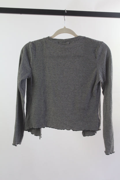 One Clothing Women's Striped Cropped Sweater Size Medium