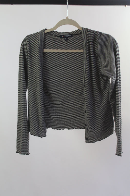 One Clothing Women's Striped Cropped Sweater Size Medium