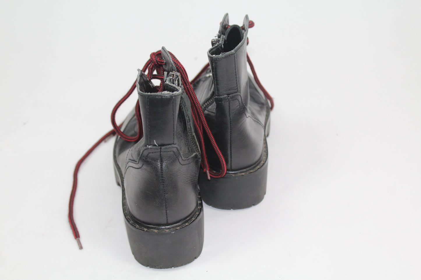 Women's Zara Black Combat Boots UK Size 36