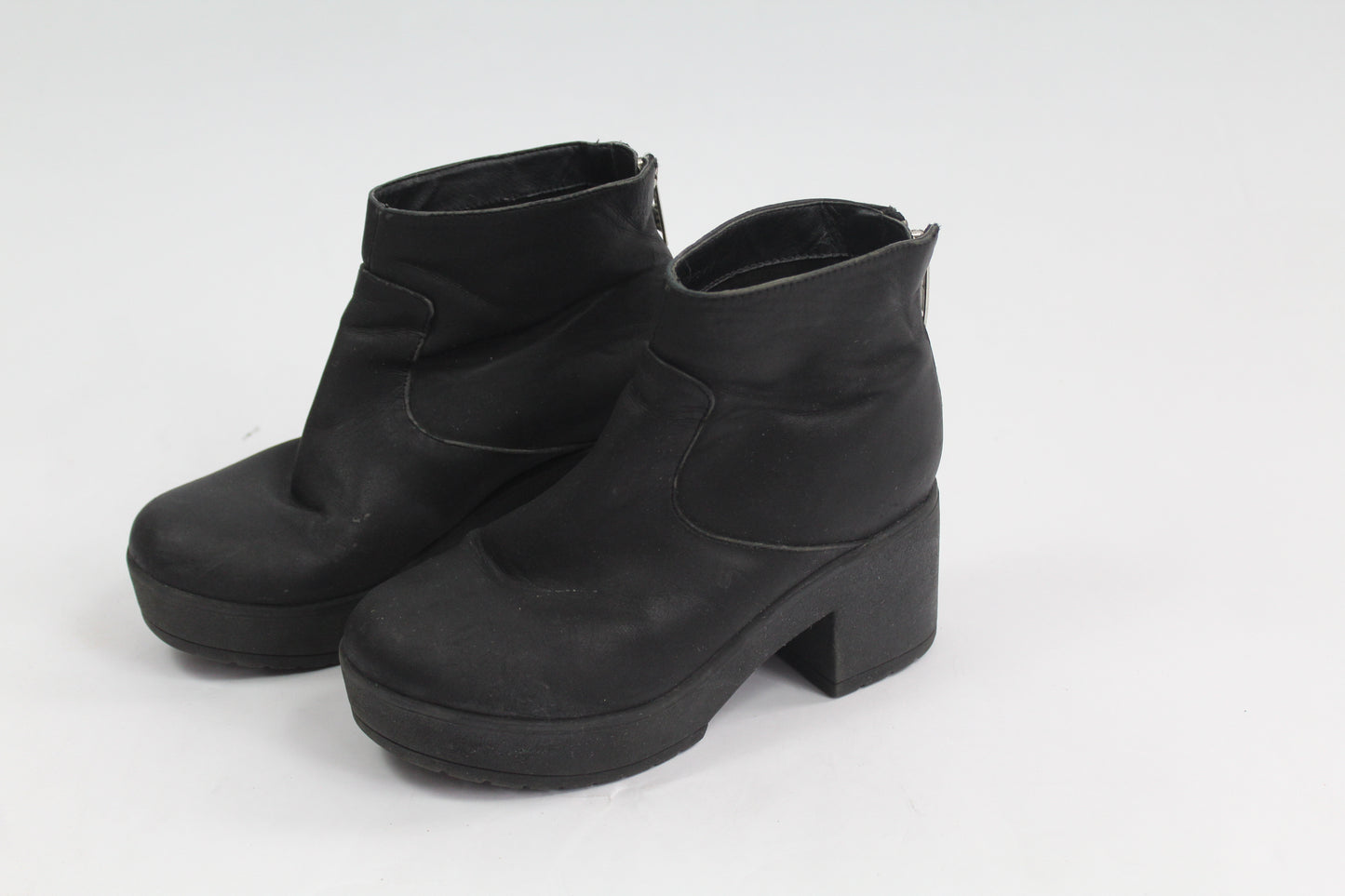 Women's Asos Black Chunk Booties Size 4