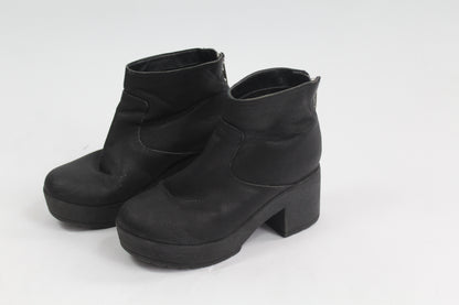 Women's Asos Black Chunk Booties Size 4