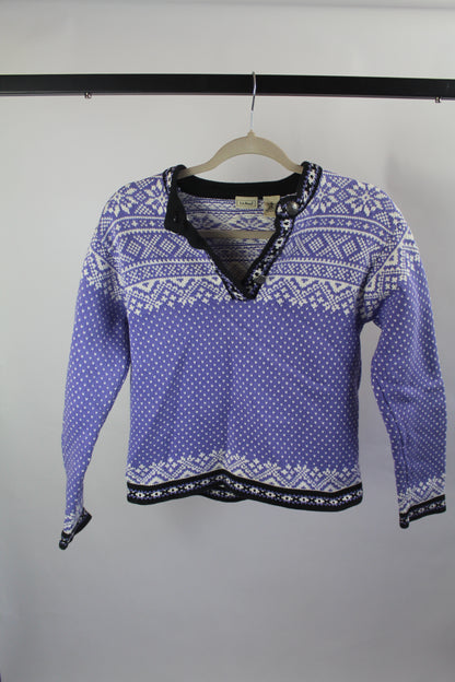 Women's Vintage LL Bean Blue Sweater Size Small