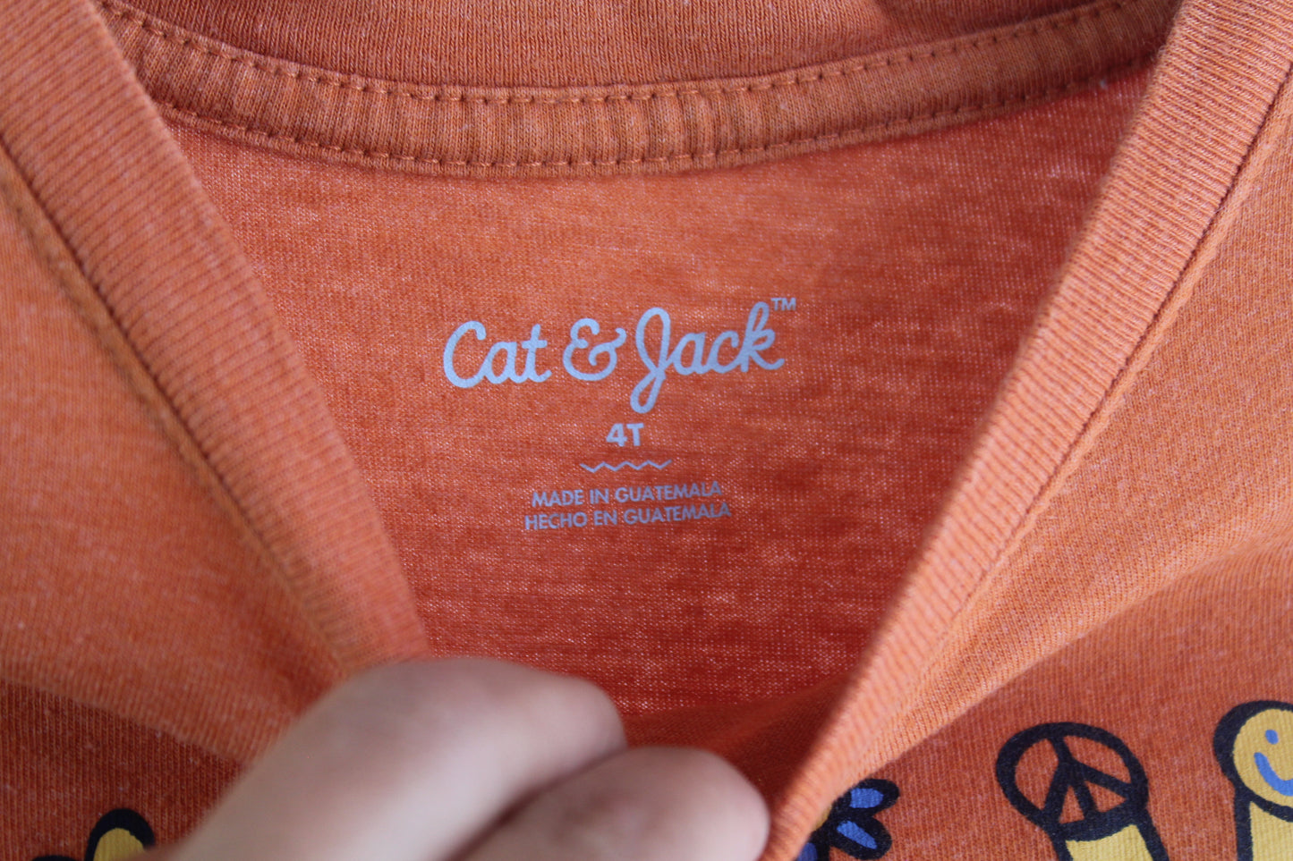 Boys Cat & Jack Orange Shirt Size 4T