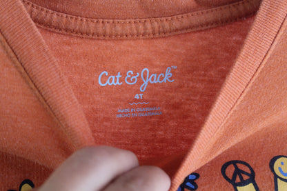 Boys Cat & Jack Orange Shirt Size 4T