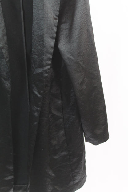 Women's Long Black Satin Cardigan Forever 21 Size Medium