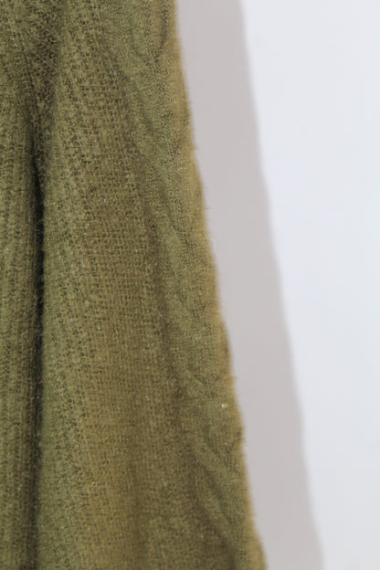 Women's Olive Green Long Sleeve Olive Cardigan Size Medium