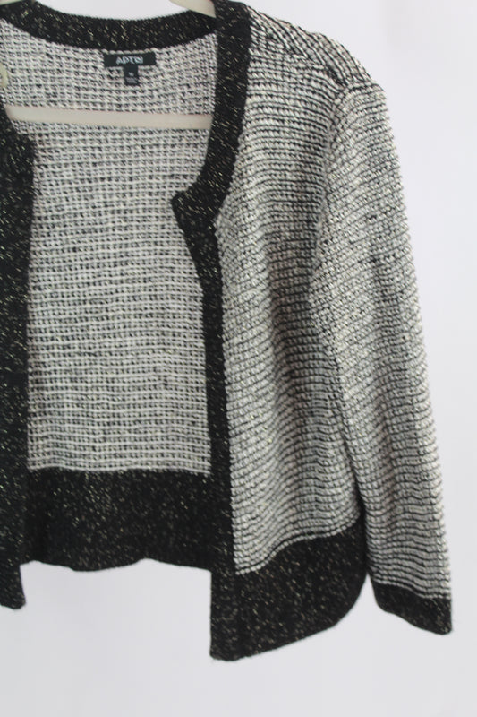 Apt 9 Black and White Cardigan Size Medium