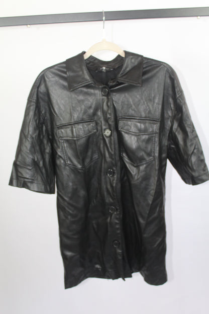 7 for Man Kind Women's Black Pleather Dress Size Medium