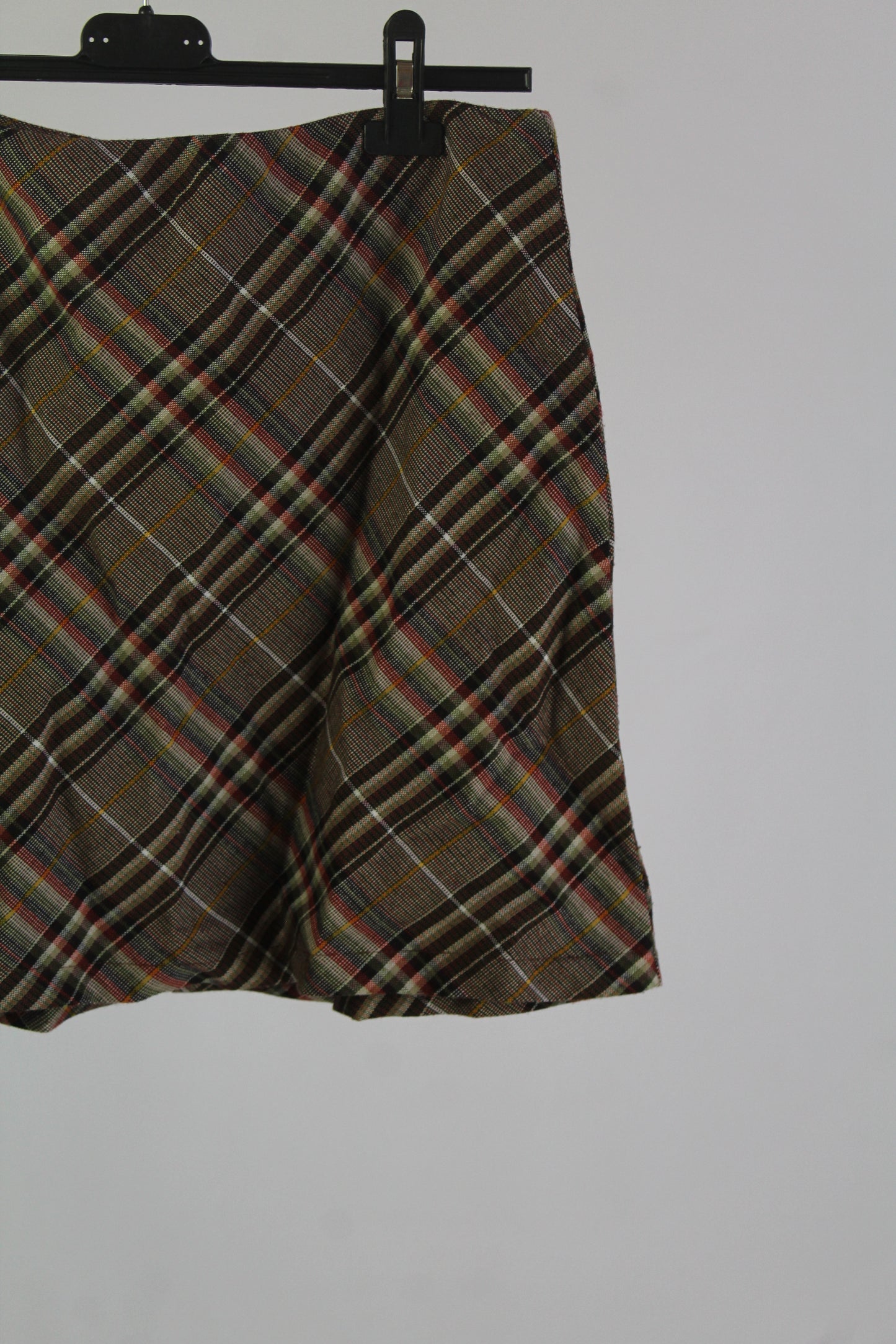 Princess Polly Plaid Brown Mini Skirt Women's Size 8