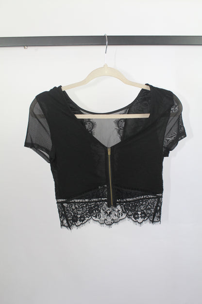 Women's Express Black Crop Top Size XS