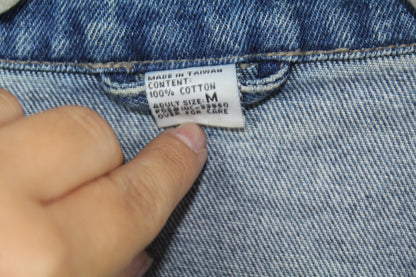 Women's Vintage Denim Jacket Sized Medium Oversized Fit