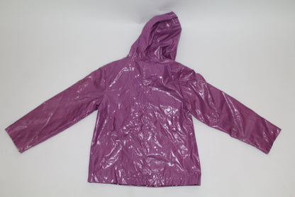 Girls’ Cherokee Purple Glossy Rain Jacket – Size Medium