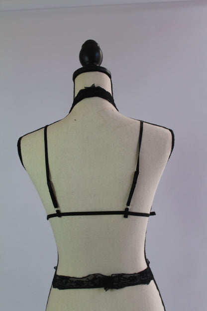 Black Lace Lingerie - Thrifted New in Bag - Sizes Vary