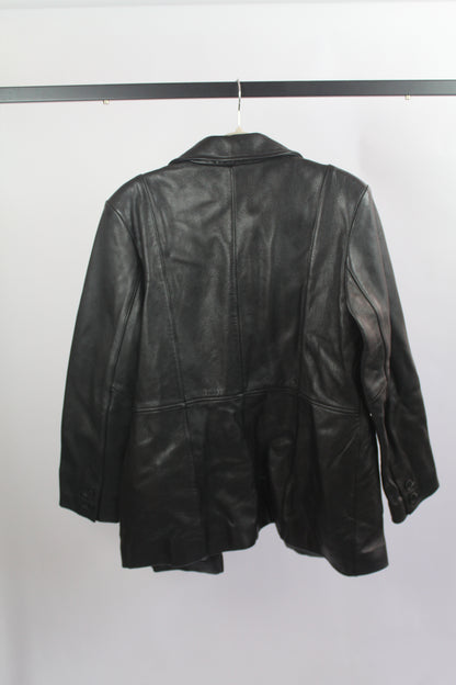Women's Kenneth Cole Reaction Vintage Leather Jacket Size Large